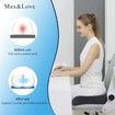 Memory Foam Seat Chair Cushion for Long Sitting,Non-Slip Memory Foam Firm Coccyx Pad for Relief Sciatica,Hip (Dark Gray)