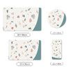 Blue 4 PCS Set PU Leather Diatom Mud Wash Pad Absorbent Sink Pad for Kitchen Bathroom Toothbrush Coaster