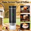 Portable Electric Espresso Mini Machine, Coffee Maker with Ground Coffee and NS Capsule for Machine, Perfect for Hiking,Camping,Office(Black)