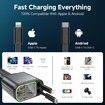 Starlight Car Charger USB C Car Charger Adapter with Projection in Car Roof,Type C Retractable Car Phone Charger Compatible with iPhone,Galaxy
