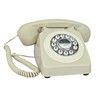 Corded Retro Phone,TelPal Vintage Old Phones,Classic 1930s Antique Landline Phones for Home & Office Decor,Novelty Hotel Telephone with Redial,Ivory