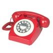 Corded Retro Phone,TelPal Vintage Old Phones,Classic 1930s Antique Landline Phones for Home & Office Decor,Novelty Hotel Telephone with Redial,Red