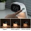 Bedside Lamp with Clock,Touch Lamp with Alarm Clock with 10W Wireless Charging,LED Desk Lamp Dimmable Nightstand for Bedroom Home And Office