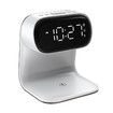 Bedside Lamp with Clock,Touch Lamp with Alarm Clock with 10W Wireless Charging,LED Desk Lamp Dimmable Nightstand for Bedroom Home And Office