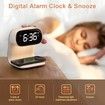 Bedside Lamp with Clock,Touch Lamp with Alarm Clock with 10W Wireless Charging,LED Desk Lamp Dimmable Nightstand for Bedroom Home And Office