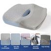 Large Memory Seat Cushion for Office Chair Pressure Relief Sciatica & Tailbone Relief Cushion Pillow for Back Support,Non-Slip Seat Cushions (Blue)