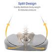 Large Memory Seat Cushion for Office Chair Pressure Relief Sciatica & Tailbone Relief Cushion Pillow for Back Support,Non-Slip Seat Cushions (Gray)