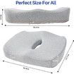 Large Memory Seat Cushion for Office Chair Pressure Relief Sciatica & Tailbone Relief Cushion Pillow for Back Support,Non-Slip Seat Cushions (Gray)