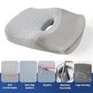 Large Memory Seat Cushion for Office Chair Pressure Relief Sciatica & Tailbone Relief Cushion Pillow for Back Support,Non-Slip Seat Cushions (Gray)