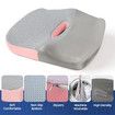 Large Memory Seat Cushion for Office Chair Pressure Relief Sciatica & Tailbone Relief Cushion Pillow for Back Support,Non-Slip Seat Cushions (Pink)