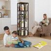 4 Tier Rotating Bookshelf Bookcase Vertical Corner Display Storage Unit Shelves Stand Swivel Heavy Duty Flower Plant Shelving Rack