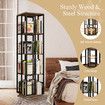 4 Tier Rotating Bookshelf Bookcase Vertical Corner Display Storage Unit Shelves Stand Swivel Heavy Duty Flower Plant Shelving Rack
