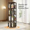 4 Tier Rotating Bookshelf Bookcase Vertical Corner Display Storage Unit Shelves Stand Swivel Heavy Duty Flower Plant Shelving Rack