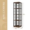 4 Tier Rotating Bookshelf Bookcase Vertical Corner Display Storage Unit Shelves Stand Swivel Heavy Duty Flower Plant Shelving Rack