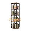 4 Tier Rotating Bookshelf Bookcase Vertical Corner Display Storage Unit Shelves Stand Swivel Heavy Duty Flower Plant Shelving Rack