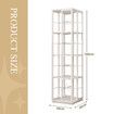 4 Tier Rotating Bookshelf Bookcase Storage Display Unit Vertical Corner Shelves Swivel Plant Flower Stand Heavy Duty Shelving Rack