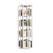 4 Tier Rotating Bookshelf Bookcase Storage Display Unit Vertical Corner Shelves Swivel Plant Flower Stand Heavy Duty Shelving Rack