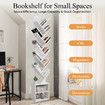 13 Tier Tree Bookshelf Bookcase Tall Wooden Storage Display Unit Corner Vertical Narrow Shelves Stand Heavy Duty Shelving Decorations White