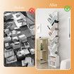 13 Tier Tree Bookshelf Bookcase Tall Wooden Storage Display Unit Corner Vertical Narrow Shelves Stand Heavy Duty Shelving Decorations White