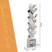 13 Tier Tree Bookshelf Bookcase Tall Wooden Storage Display Unit Corner Vertical Narrow Shelves Stand Heavy Duty Shelving Decorations White