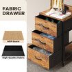 3 Drawer Bedside Table LED Nightstand Bed Side Night Lamp Stand End Cabinet Storage Shelf Rack Bedroom Furniture Metal Wooden with Charging Station