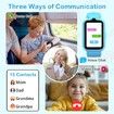 4G Smart Watch with GPS Tracker for Kids Age 5-12,Kids Cell Phone Watch with Video Call Voice Chat Alarm Clock SOS Camera Math Game-Blue