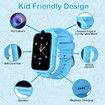 4G Smart Watch with GPS Tracker for Kids Age 5-12,Kids Cell Phone Watch with Video Call Voice Chat Alarm Clock SOS Camera Math Game-Blue
