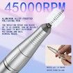 45000RPM Nail Drill Machine Kit Rechargeable Portable Poliher For Manicure With Nail Drill Stand For Salon And Home Use Color Grey
