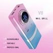 45000RPM Nail Drill Machine Kit Rechargeable Portable Poliher For Manicure With Nail Drill Stand For Salon And Home Use Color Grey