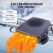 Car Heater,Portable Electronic Auto Fan Heater 12V 200W 2 in 1 Heating/Cooling Function Fast Heating Car Defrost Defogger