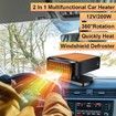 Portable Car Heater,12V 200W Fast Heating Defroster 2 in 1 Automobile Windshield Fast Heaters Car Heater That Plugs into Cigarette Lighter (Orange)
