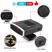 12V Car Heater,2 in 1 Fast Heating Defrost Defogger 360 Degree Rotatable Handheld Car Windscreen Defogger Window Defroster (Black Silver)