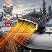 12V Car Heater,2 in 1 Fast Heating Defrost Defogger 360 Degree Rotatable Handheld Car Windscreen Defogger Window Defroster (Black Gold)