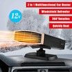 12V Car Heater,2 in 1 Fast Heating Defrost Defogger 360 Degree Rotatable Handheld Car Windscreen Defogger Window Defroster (Black Gold)