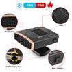 12V Car Heater,2 in 1 Fast Heating Defrost Defogger 360 Degree Rotatable Handheld Car Windscreen Defogger Window Defroster (Black Gold)
