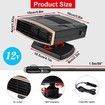 12V Car Heater,2 in 1 Fast Heating Defrost Defogger 360 Degree Rotatable Handheld Car Windscreen Defogger Window Defroster (Black Gold)