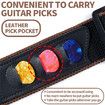 Guitar Strap, Acoustic Electric Guitar Straps,Bass Guitar Strap with 3 Guitar Picks Holder Ends