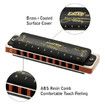 Diatonic Harmonica Key of C 10 Holes 20 Tones 008K Blues Harp Mouth Organ Harmonica with Black Cover