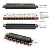 Diatonic Harmonica Key of C 10 Holes 20 Tones 008K Blues Harp Mouth Organ Harmonica with Black Cover