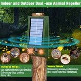 Solar Animal Repellent Basic I Repels Dogs, Cats, Mice, Rats and Wild Animals I Animal Repeller with White and Red LED Flash Light