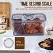 Grey 11CM Airtight Bread Box for Kitchen Counter Bread Keeper with Lid Storage Container for Homemade Bread Toast Cookies Fruits Vegetables