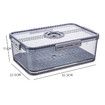 Grey 11CM Airtight Bread Box for Kitchen Counter Bread Keeper with Lid Storage Container for Homemade Bread Toast Cookies Fruits Vegetables