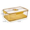 Yellow 11CM Airtight Bread Box for Kitchen Counter Bread Keeper with Lid Storage Container for Homemade Bread Toast Cookies Fruits Vegetables
