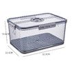 Grey 15CM Airtight Bread Box for Kitchen Counter Bread Keeper with Lid Storage Container for Homemade Bread Toast Cookies Fruits Vegetables