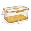 Yellow 15CM Airtight Bread Box for Kitchen Counter Bread Keeper with Lid Storage Grey 15CM Container for Homemade Bread Toast Cookies Fruits Vegetables