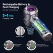 Handheld Cordless Car Vacuum Cleaner with Brushless Motor,Strong Suction Vacuum & Compressed Air Dusters with LED Light,Type C Portfor Home Car Pet