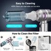 Handheld Cordless Car Vacuum Cleaner with Brushless Motor,Strong Suction Vacuum & Compressed Air Dusters with LED Light,Type C Portfor Home Car Pet