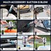 Handheld Cordless Car Vacuum Cleaner with Brushless Motor,Strong Suction Vacuum & Compressed Air Dusters with LED Light,Type C Portfor Home Car Pet
