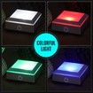 LED Light Base Spherical Recess Show Crystal Ball Stand for 3D Laser Crystal Glass Art with Sensitive Touch Switch Display Base Show Decor