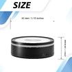 LED Light Base Lighted Display Stand for Crystal 3D Photo Glass Art Tumbler RGB Multicolor Lighting Round Black Pedestal - Flat